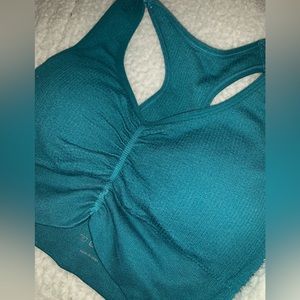 NVGTN SIZE XS Teal Cinched Sports Bra